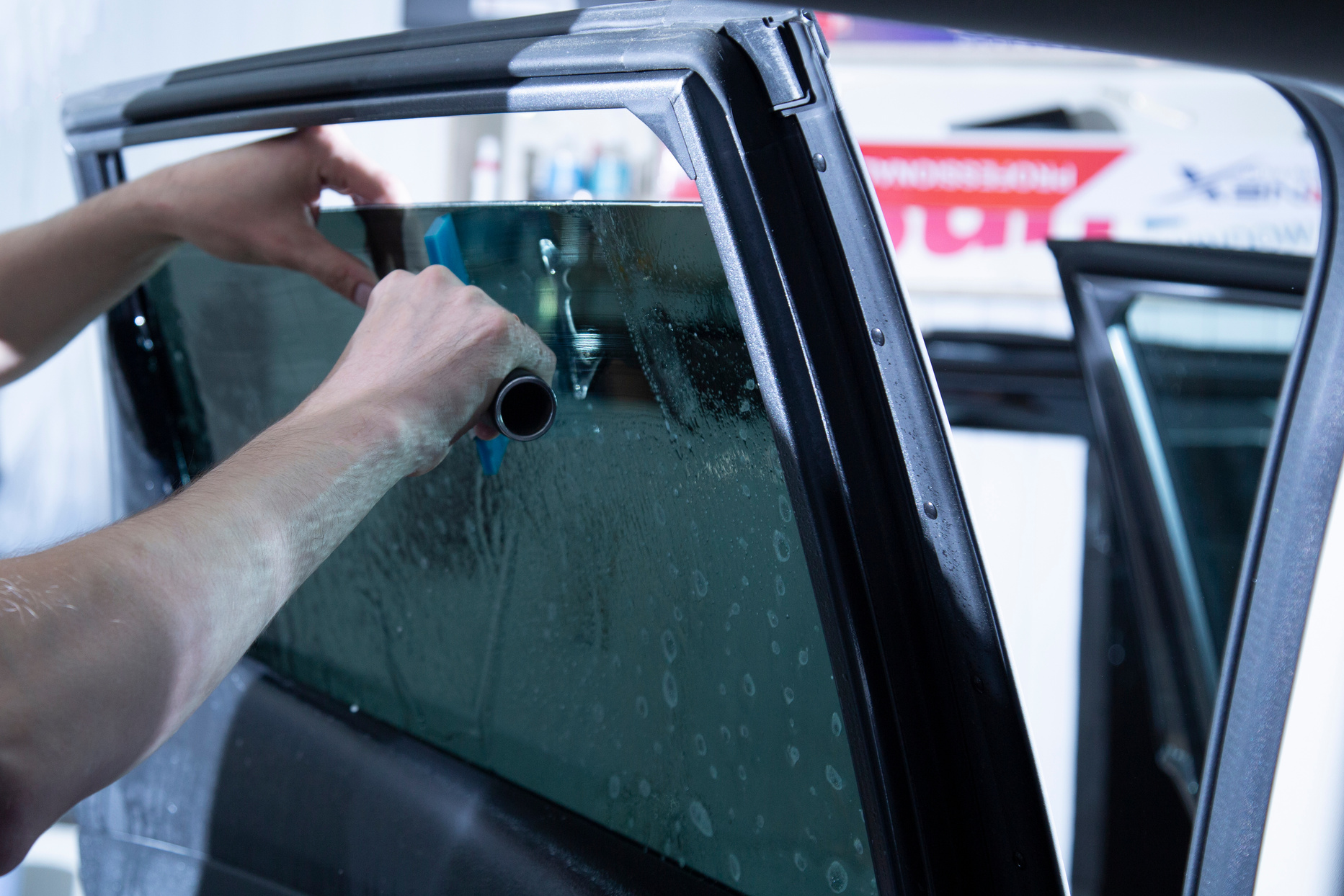 Tinting of car windows.